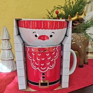 Jolly Santa Mug Set - Red